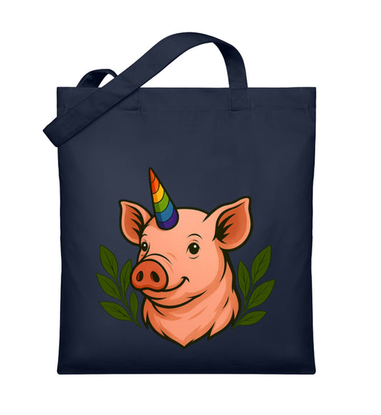 French Navy Tote Bag – Pig Queercorn - Vegayn