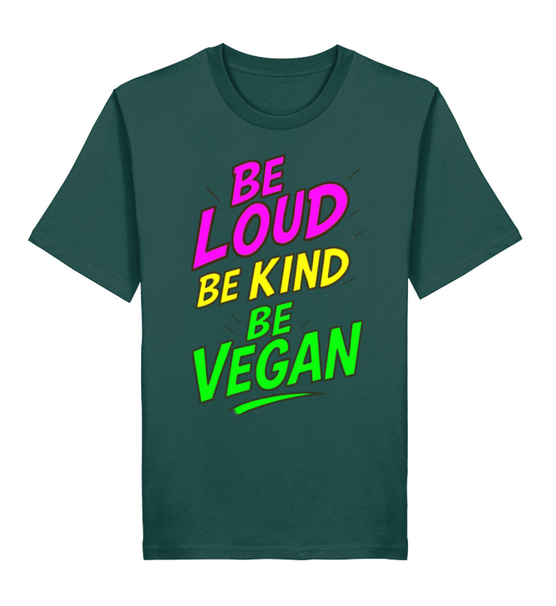 Glazed Green Classic T-Shirt – Be loud, be kind, be vegan - Vegayn