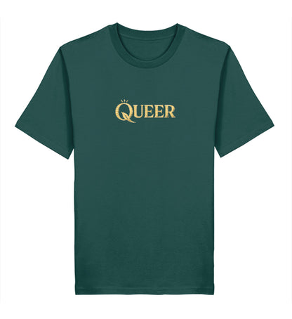 Glazed Green Classic T-Shirt Embroidery – Queer - Vegayn