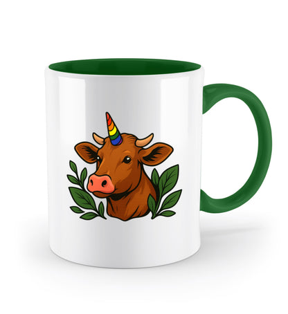 Go Green Two-coloured Mug – Cow Unicorn - Vegayn
