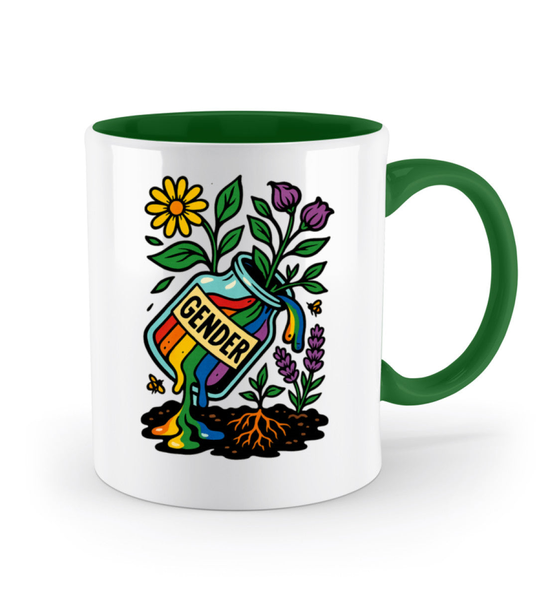 Go Green Two-coloured Mug – Gender - Vegayn