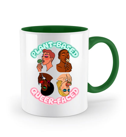 Go Green Two-coloured Mug – Plant-based, Queer-faced - Vegayn