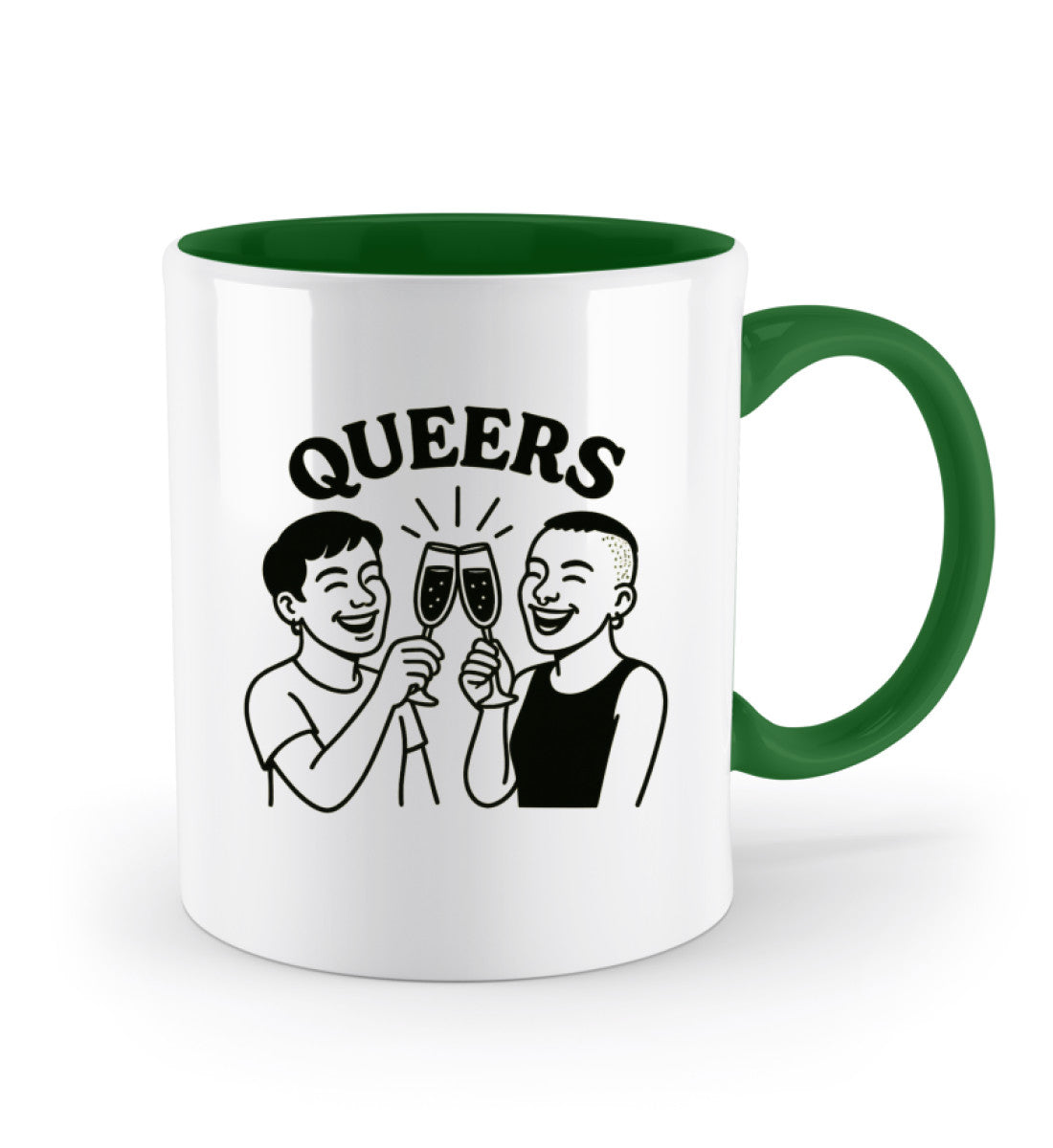 Go Green Two-coloured Mug – Queers - Vegayn