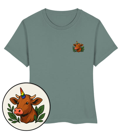 Green Bay Short-Fit T-Shirt – Cow Queercorn - Vegayn