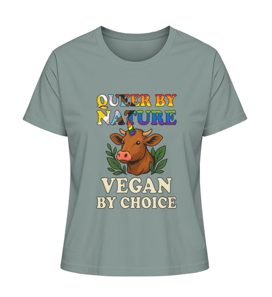 Green Bay Short-Fit T-Shirt Cow Unicorn – Queer by nature, Vegan by choice - Vegayn