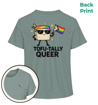 Green Bay Short-Fit T-Shirt – Tofu-tally queer with bandana - Vegayn