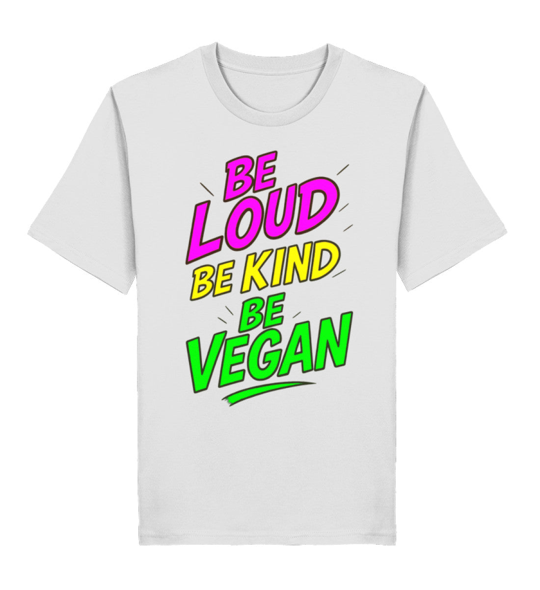 Heather Grey Classic T-Shirt – Be loud, be kind, be vegan - Vegayn