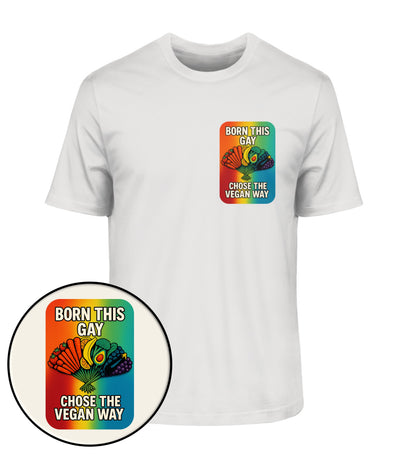 Heather Grey Classic T-Shirt – Born this gay. Chose the vegan way. - Vegayn