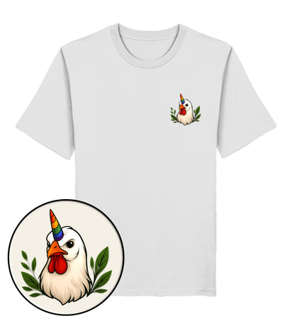 Heather Grey Classic T-Shirt– Chicken Queercorn - Vegayn