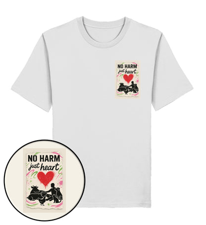 Heather Grey Classic T-Shirt – No harm, just heart - Vegayn