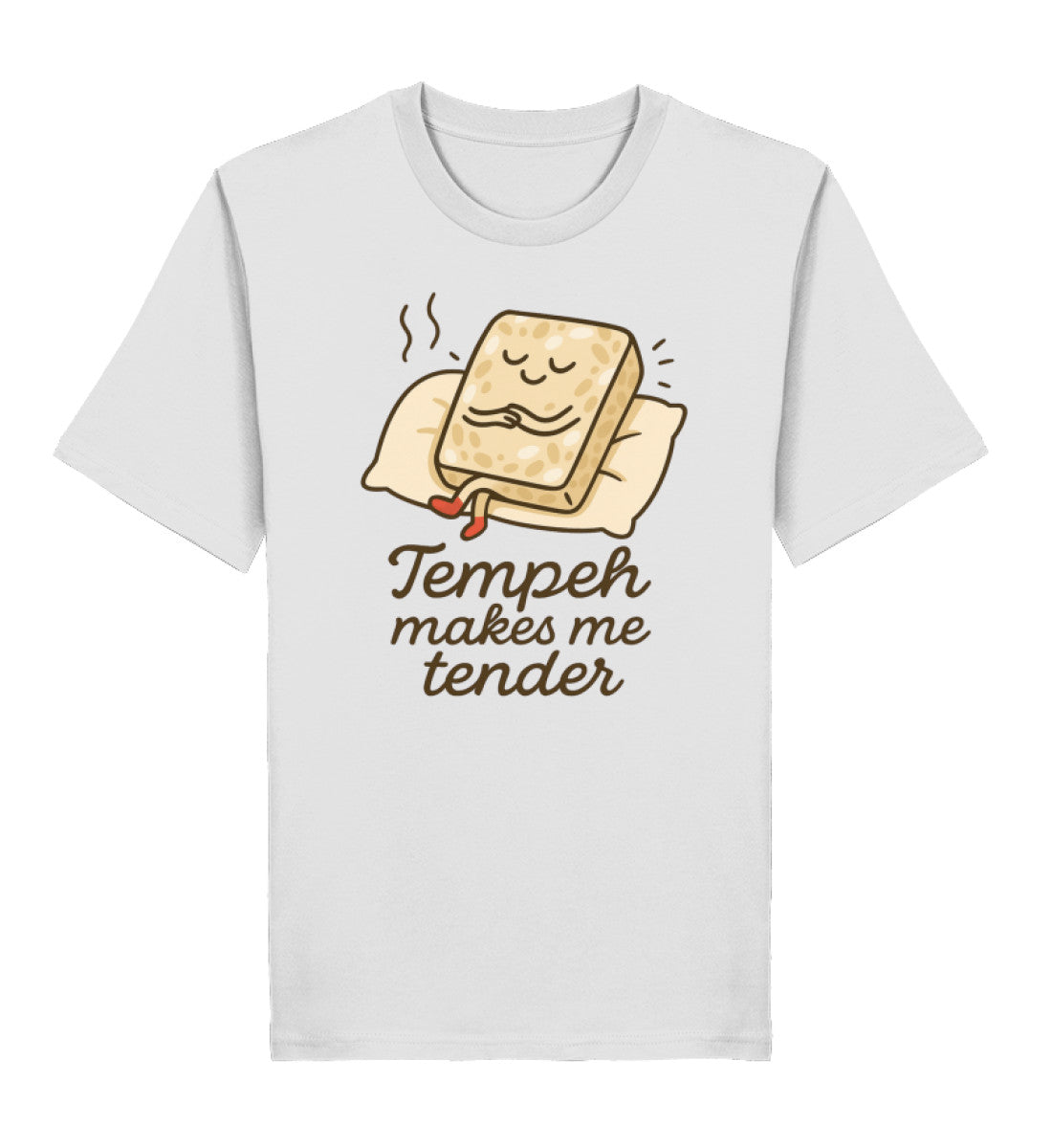 Heather Grey Classic T-Shirt – Tempeh makes me tender - Vegayn