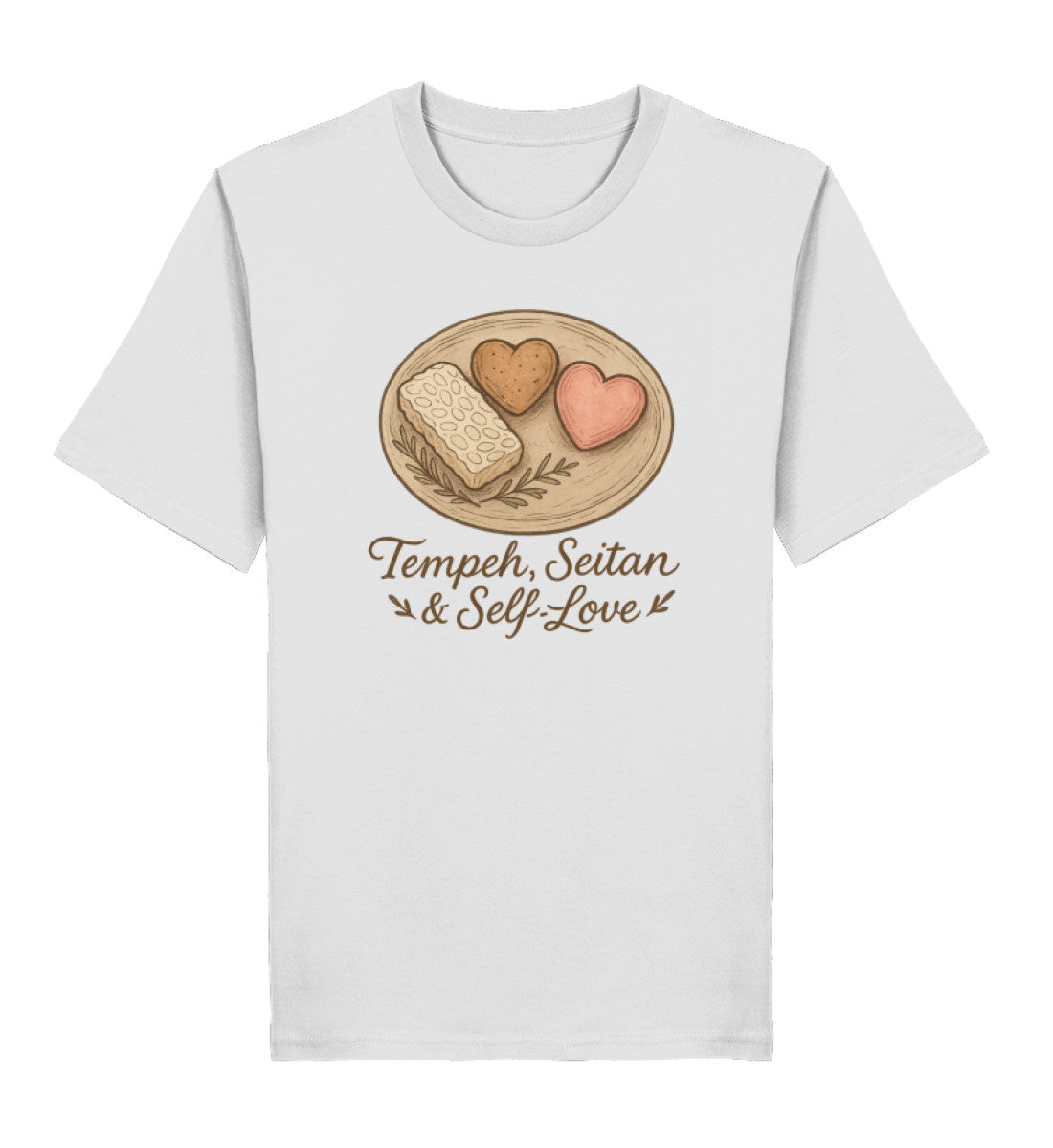 Heather Grey Classic T-Shirt – Tempeh, seitan & self-love - Vegayn