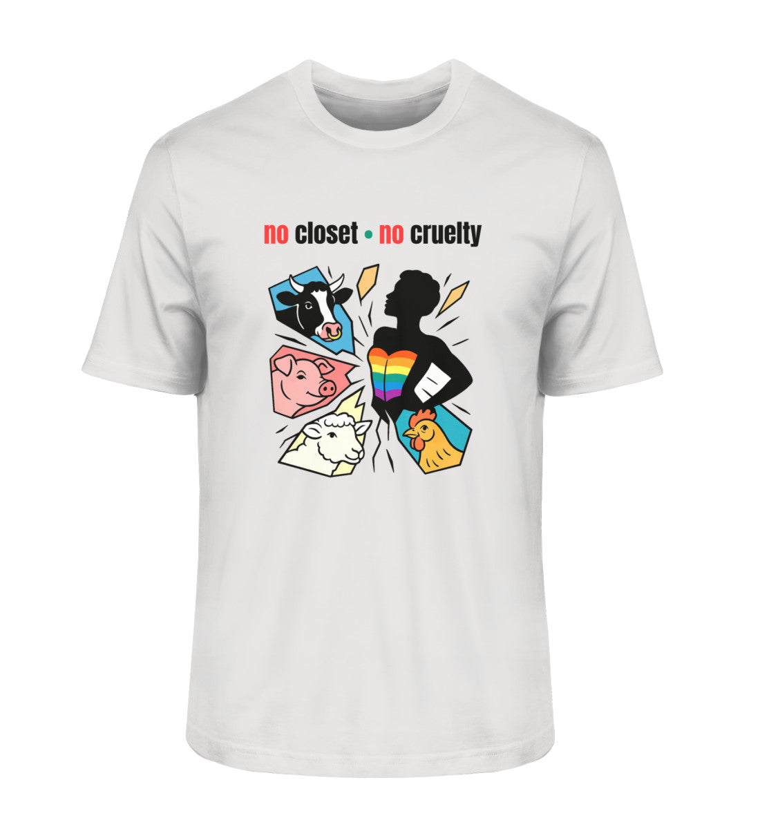 Heather Grey Classic T-Shirt – no closet • no cruelty - Vegayn