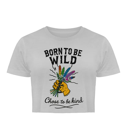 Heather Grey Cropped T-Shirt – Born to be wild. Chose to be kind. - Vegayn