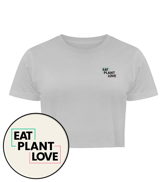 Heather Grey Cropped T-Shirt – Eat plant. Plant love - Vegayn