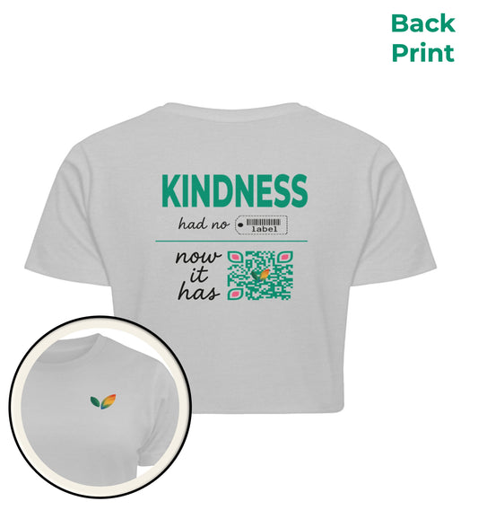 Heather Grey Cropped T-Shirt – Kindness had no label. Now it has - Vegayn