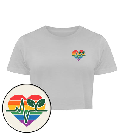 Heather Grey Cropped T-Shirt – Queer-Vegan ECG - Vegayn