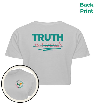 Heather Grey Cropped T-Shirt – Truth, not trends - Vegayn
