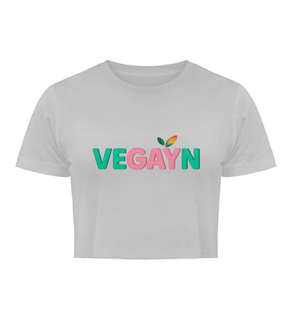 Heather Grey Cropped T-Shirt – Vegayn