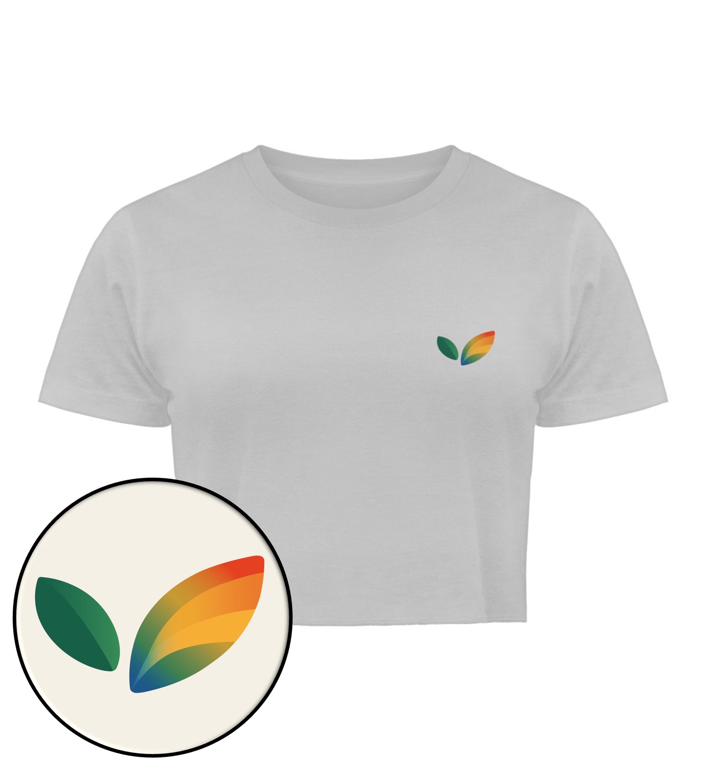 Heather Grey Cropped T-Shirt – Vegayn Queer Little Leaf