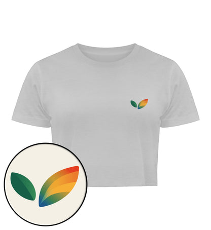 Heather Grey Cropped T-Shirt – Vegayn Queer Little Leaf