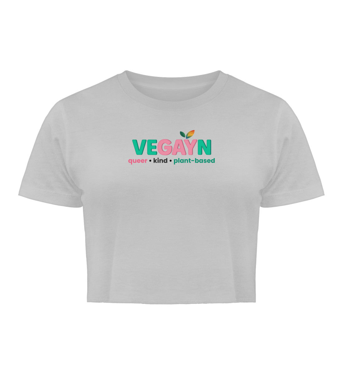 Heather Grey Cropped T-Shirt – Vegayn queer • kind • plant-based - Vegayn