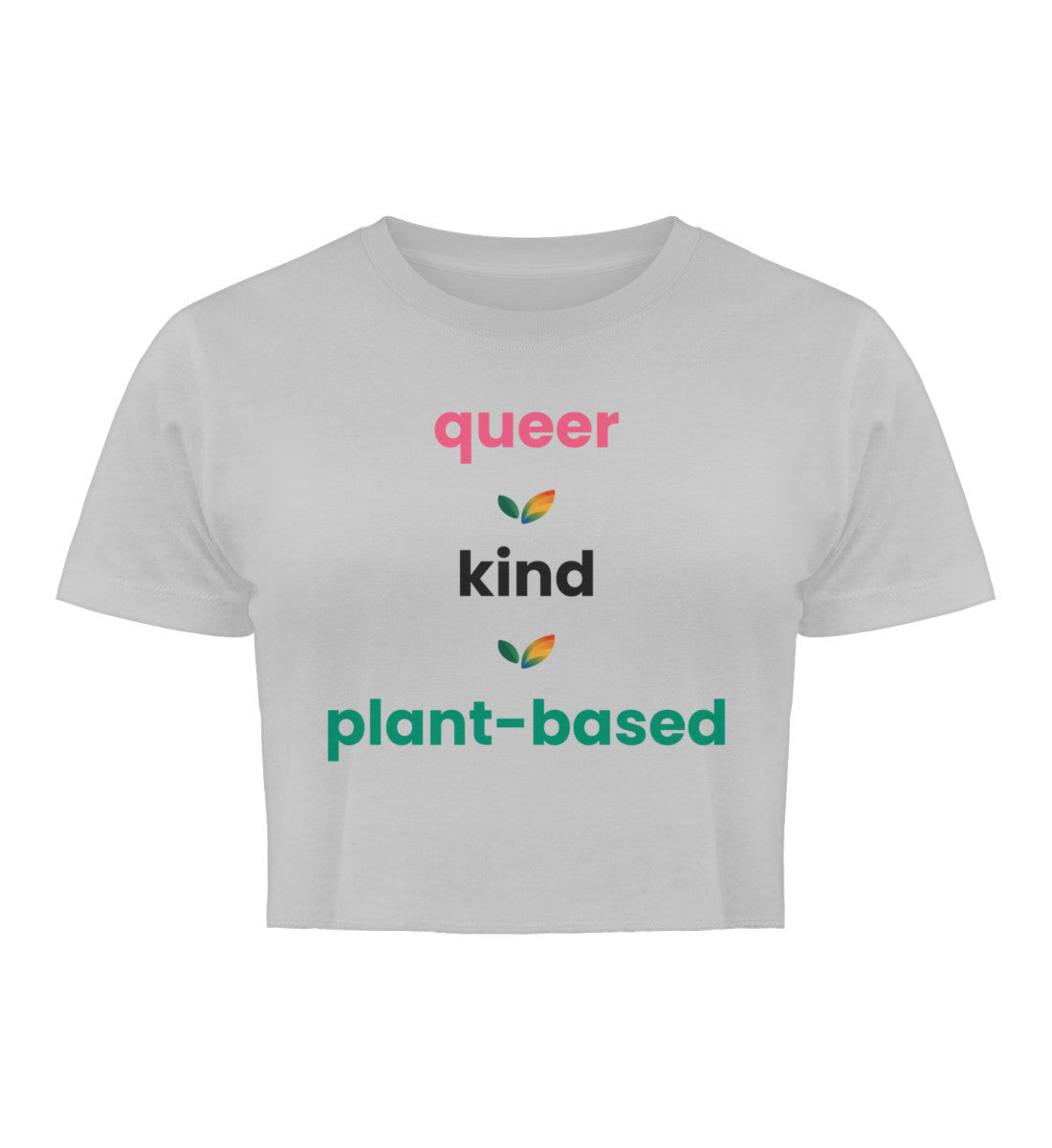 Heather Grey Cropped T-Shirt – queer • kind • plant-based - Vegayn