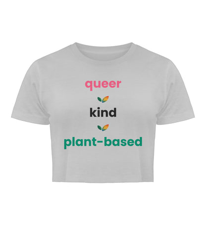 Heather Grey Cropped T-Shirt – queer • kind • plant-based - Vegayn