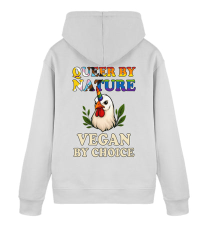 Heather Grey Hoodie Chicken Queercorn – Queer by nature, Vegan by choice - Vegayn
