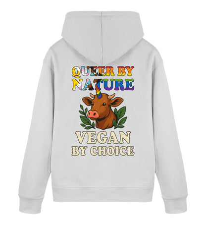 Heather Grey Hoodie Cow Queercorn – Queer by nature, Vegan by choice - Vegayn