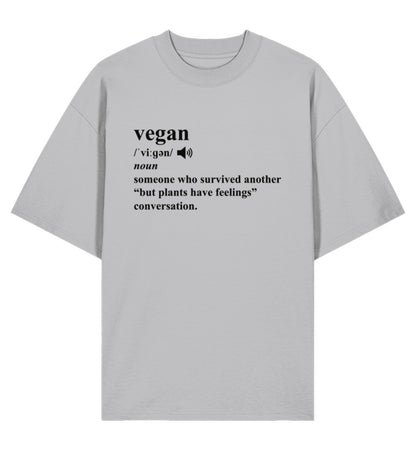 Heather Grey Oversized T-Shirt – Dictionary Vegan - Vegayn
