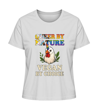 Heather Grey Short-Fit T-Shirt Chicken Unicorn – Queer by nature, Vegan by choice - Vegayn