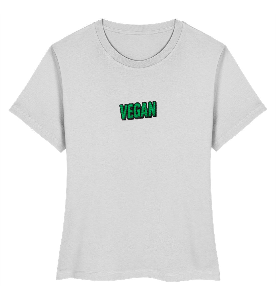 Heather Grey Short-Fit T-Shirt Embroidery – Vegan - Vegayn