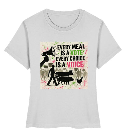 Heather Grey Short-Fit T-Shirt – Every meal is a vote. Every choice is a voice. - Vegayn
