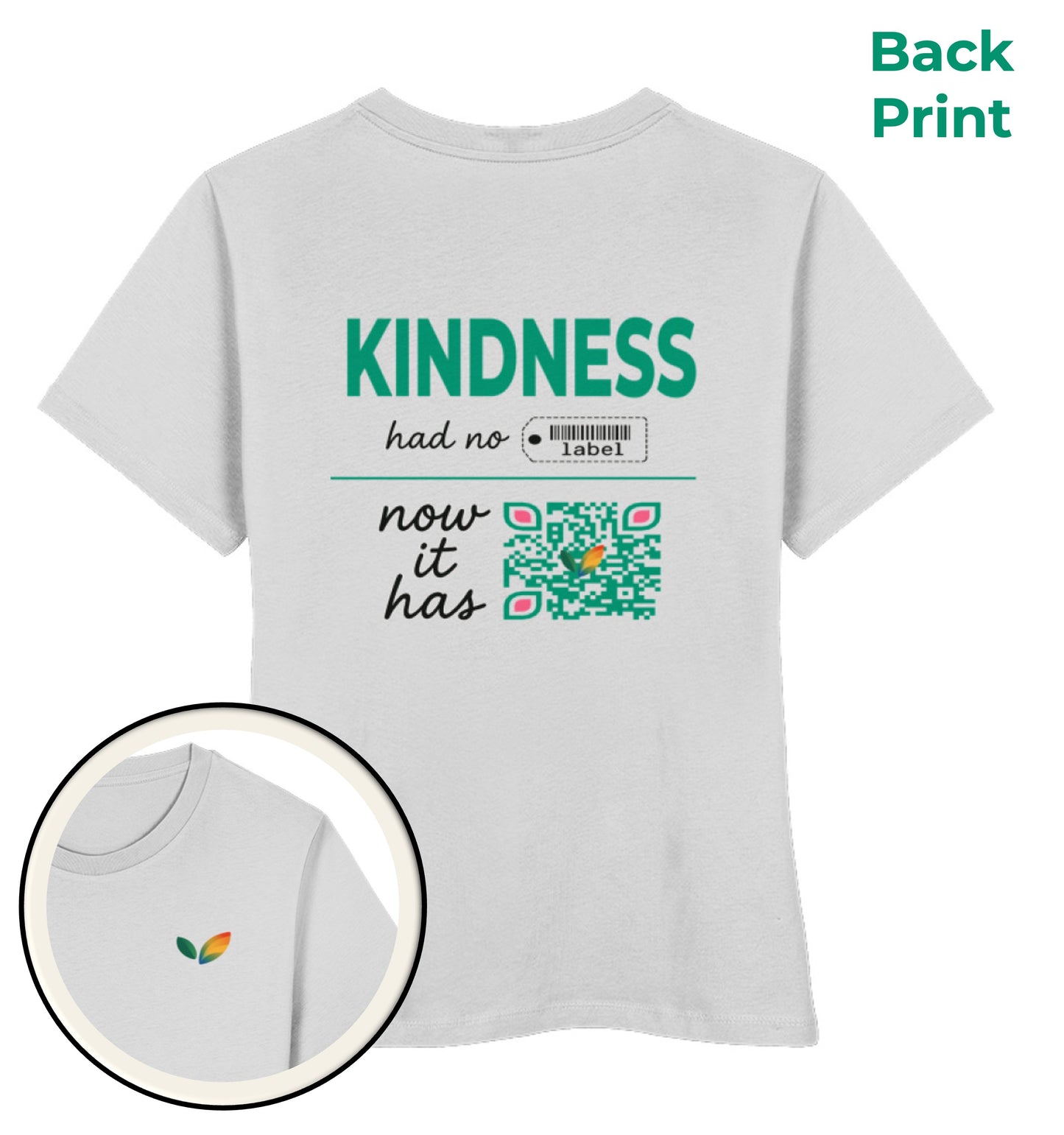 Heather Grey Short-Fit T-Shirt – Kindness had no label. Now it has - Vegayn