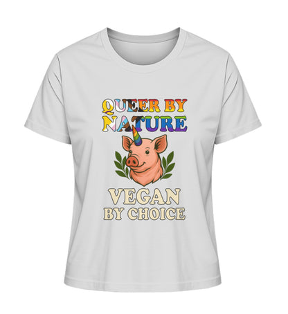 Heather Grey Short-Fit T-Shirt Pig Unicorn – Queer by nature, Vegan by choice - Vegayn