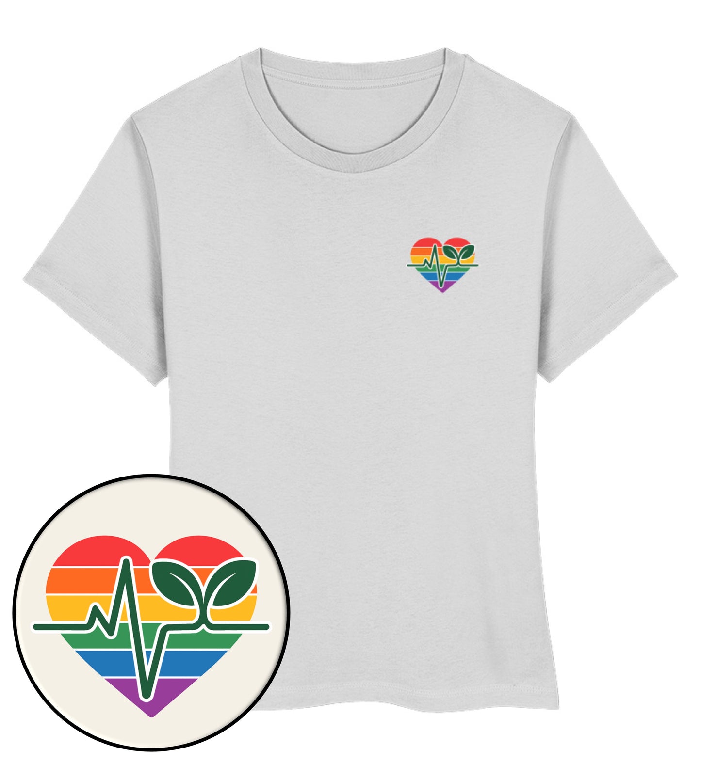 Heather Grey Short-Fit T-Shirt – Queer-Vegan ECG - Vegayn