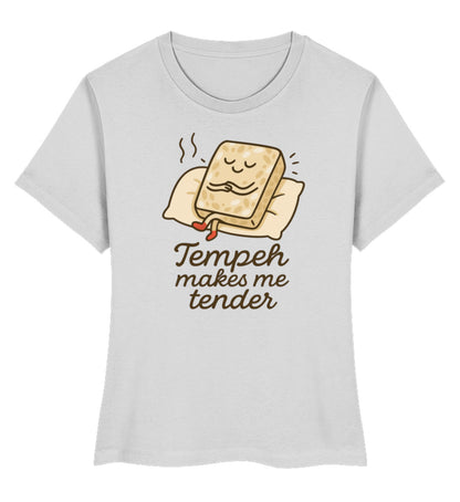 Heather Grey Short-Fit T-Shirt – Tempeh makes me tender - Vegayn