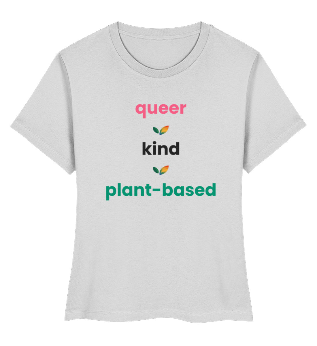 Heather Grey Short-Fit T-Shirt – queer • kind • plant-based - Vegayn