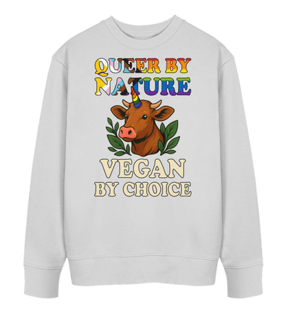 Heather Grey Sweatshirt Cow Queercorn – Queer by nature, Vegan by choice - Vegayn