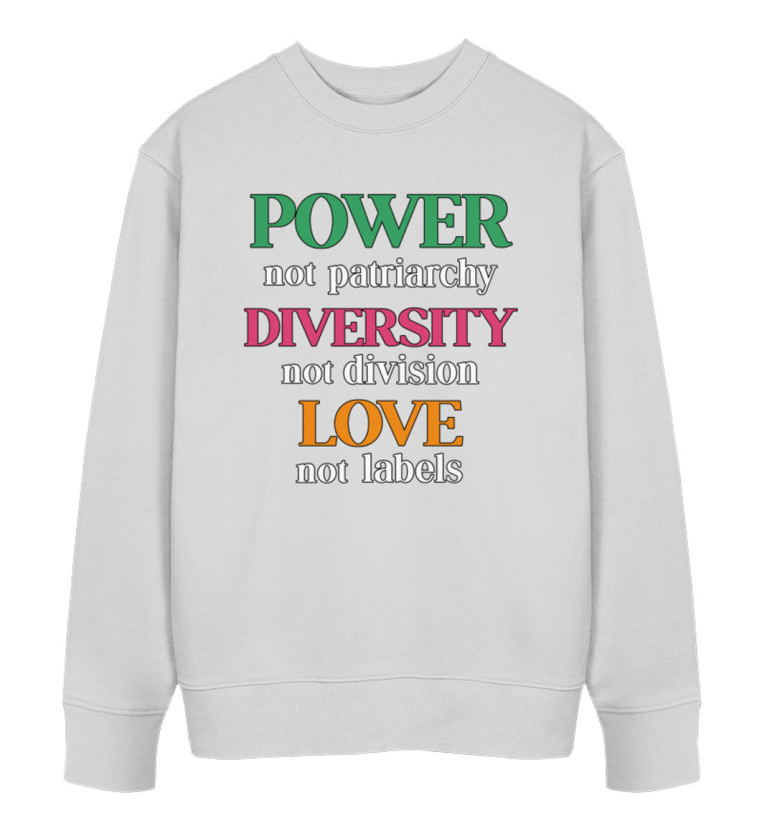 Heather Grey Sweatshirt – Power, not patriarchy... - Vegayn