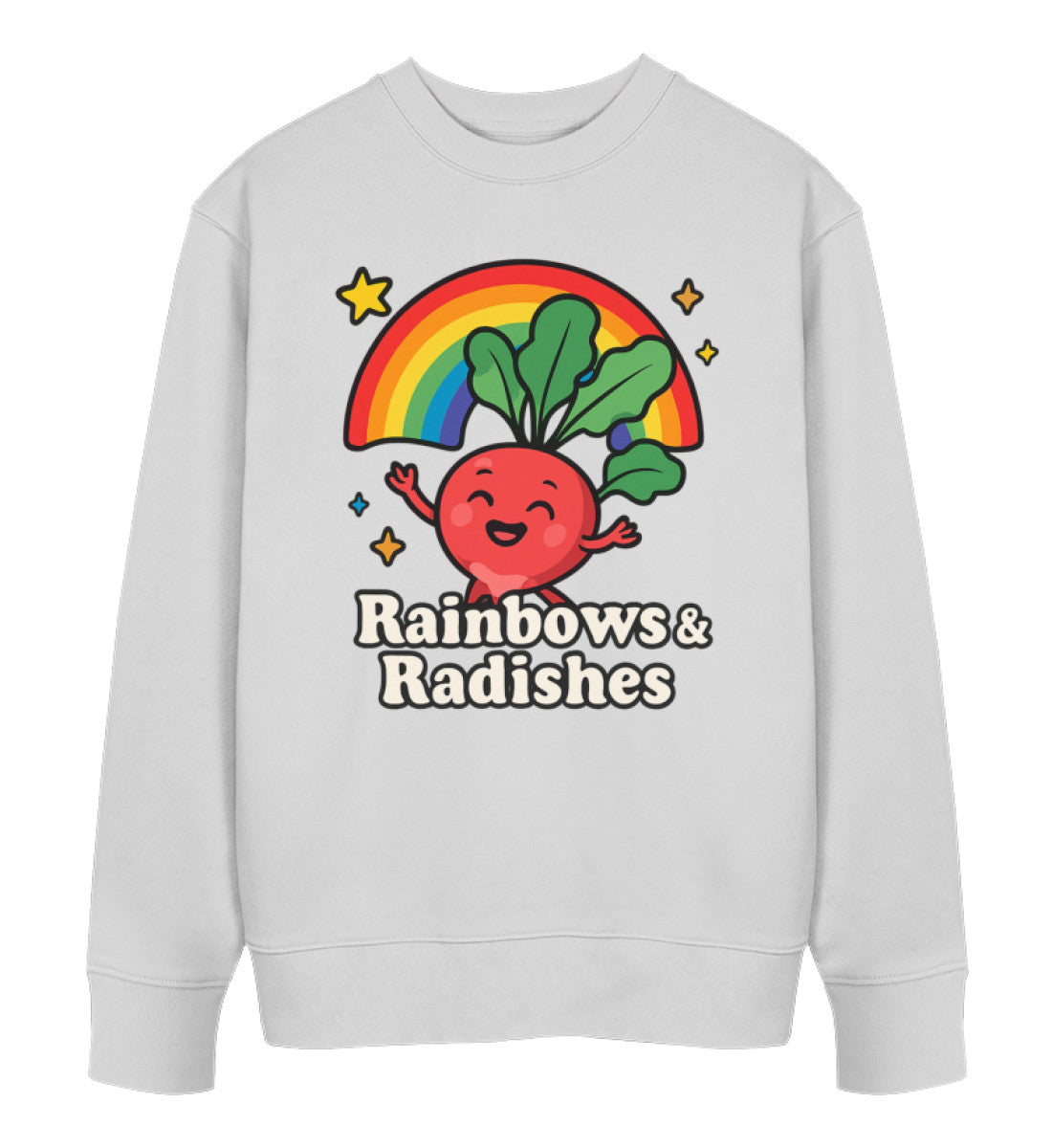 Heather Grey Sweatshirt – Rainbows & Radishes - Vegayn
