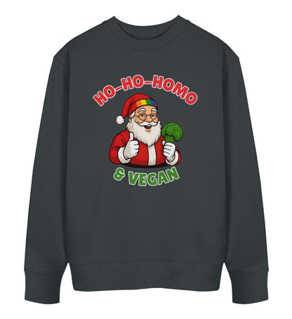 India Ink Grey Sweatshirt Christmas – Ho-Ho-Homo & Vegan - Vegayn