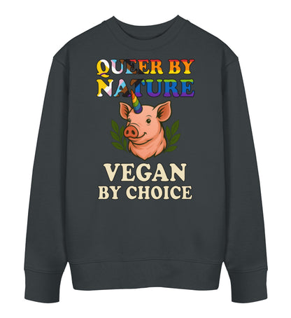 India Ink Grey Sweatshirt Pig Queercorn – Queer by nature, Vegan by choice - Vegayn