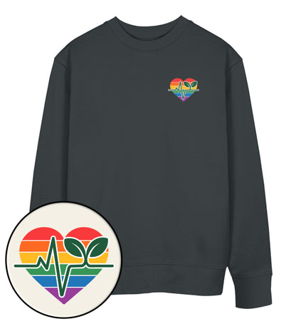 India Ink Grey Sweatshirt – Queer-Vegan ECG - Vegayn