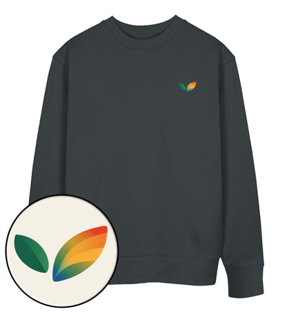 India Ink Grey Sweatshirt – Vegayn Queer Little Leaf - Vegayn