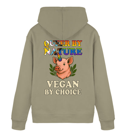 Khaki Hoodie Pig Queercorn – Queer by nature, Vegan by choice - Vegayn