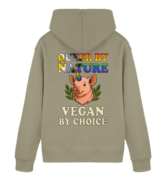 Khaki Hoodie Pig Queercorn – Queer by nature, Vegan by choice - Vegayn