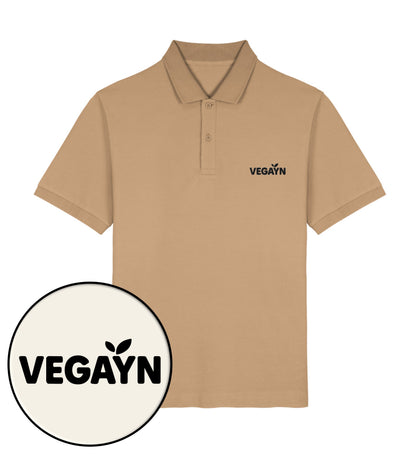 Latte Polo Shirt Embroidery – Vegayn Black - Vegayn