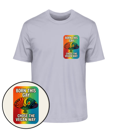 Lavender Classic T-Shirt – Born this gay. Chose the vegan way. - Vegayn